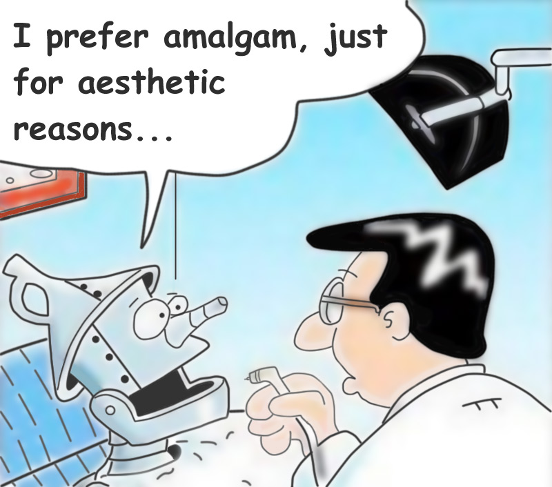 Robot prefers amalgam filling